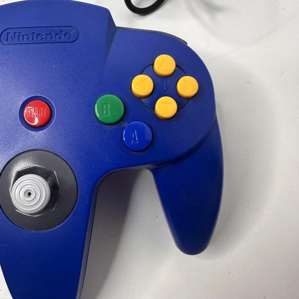 Nintendo 64 N64 Wired Controller Blue OEM Gamepad NUS-005 Original Official